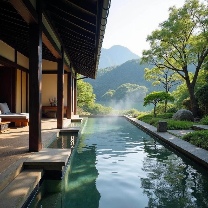 Một ryokan truyền thống tuyệt đẹp với onsen riêng ngoài trời ở Hakone, có tầm nhìn ra thiên nhiên